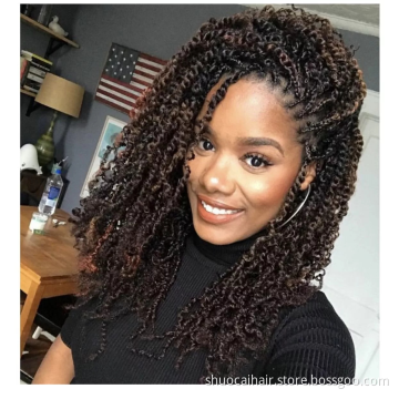 Hot Selling sc 18inch 24inch Passion Twist Hair Synthetic Crochet Wave Braid Hair Extension Spring Twist Hair